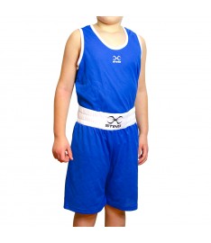 Kit Pantalone e canotta boxe Junior Sting blu