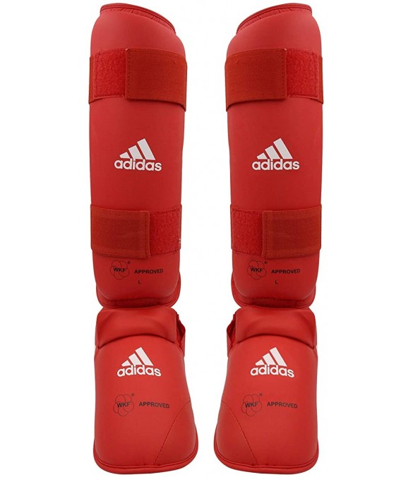 Paratibia e piede removibile Adidas rosso WKF
