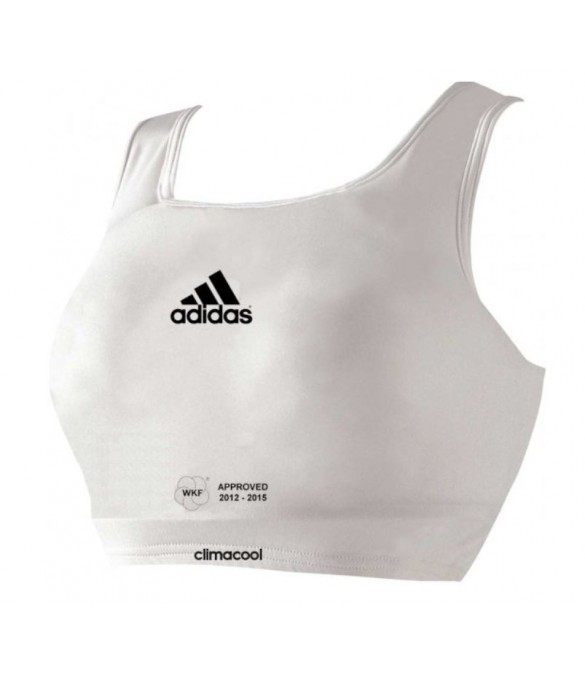 Paraseno Adidas bianco omologato WKF