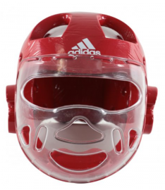 Casco Adidas con maschera Rosso
